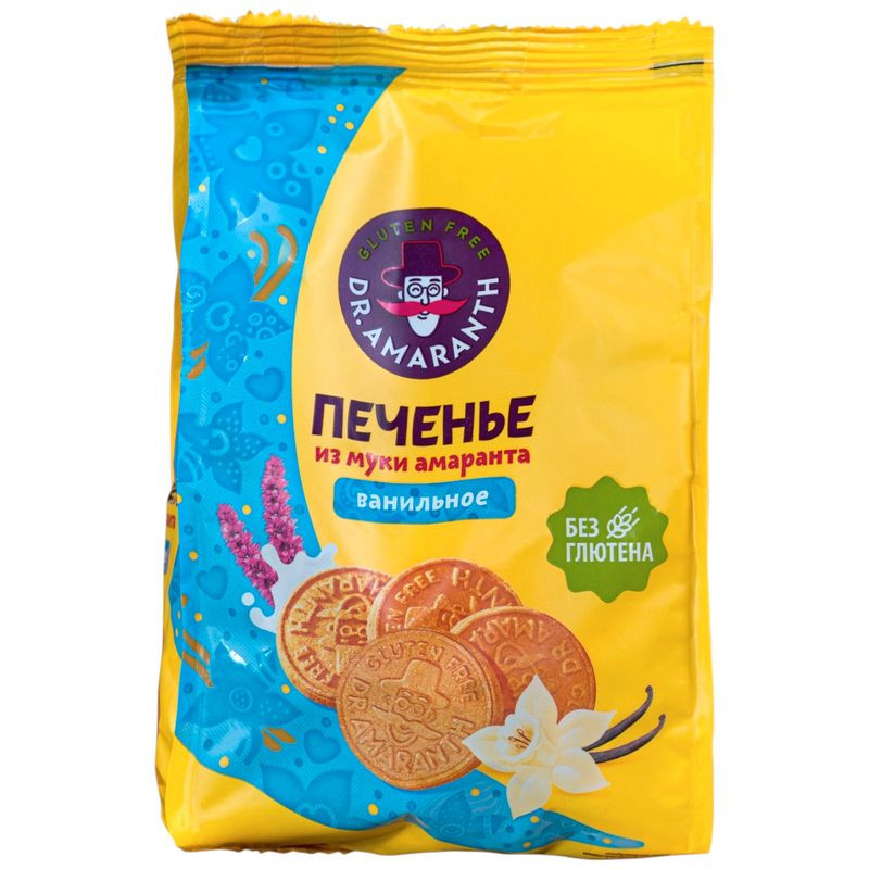 Изображение товара Печенье Dr.Amaranth ванильное из муки амаранта 160г