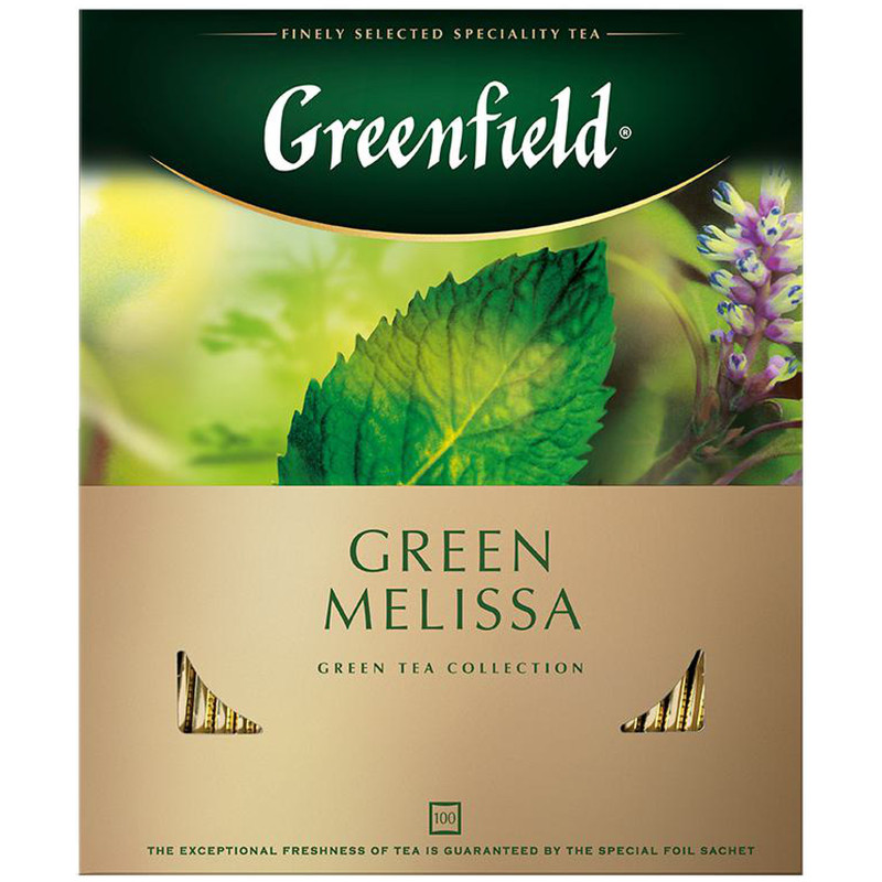Изображение товара Чай Greenfield Грин мелисса с ароматом мяты и лимона, 100 пакетиков