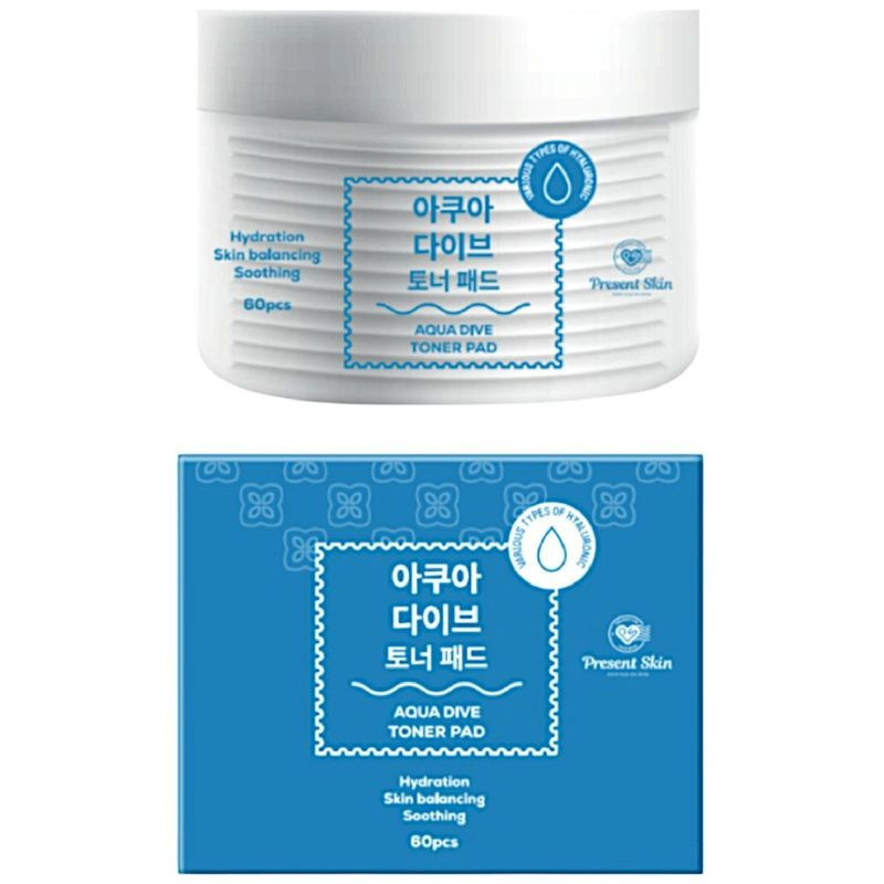 Изображение товара Тонер-пэды для лица Present Skin Aqua Dive, 60шт