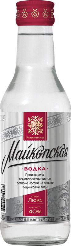 Изображение товара Водка Майкопская 40% 250 мл классический российский напиток
