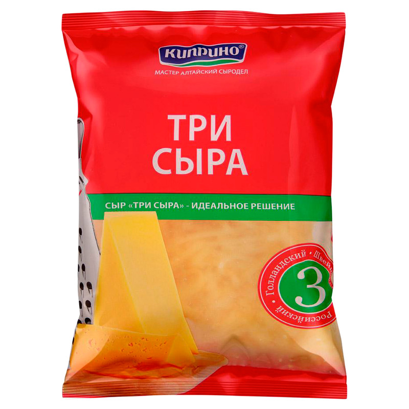 Изображение товара Сыр Киприно Три Сыра порционированный 45%, 200г