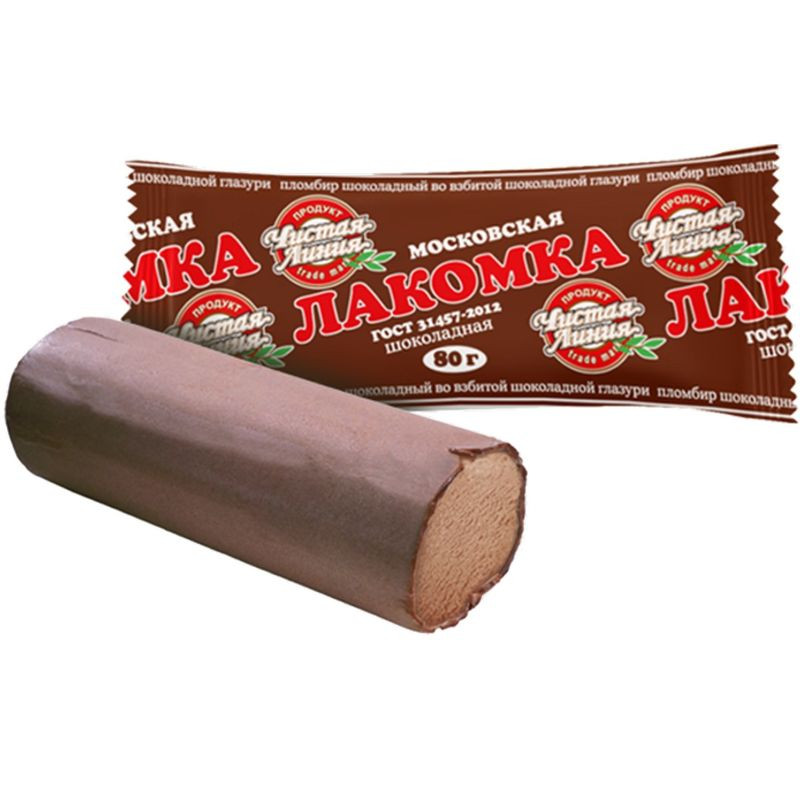 Изображение товара Мороженое пломбир шоколадный в батончике 80 г Чистая Линия