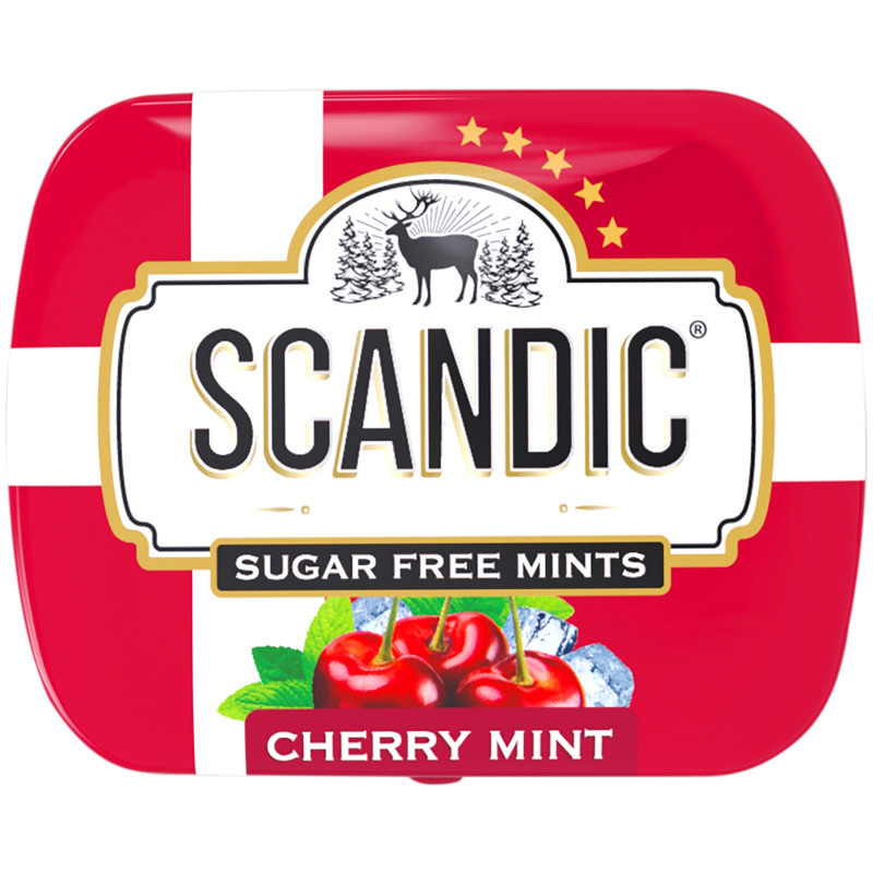 Изображение товара Конфеты Scandic со вкусом вишни без сахара, 14г