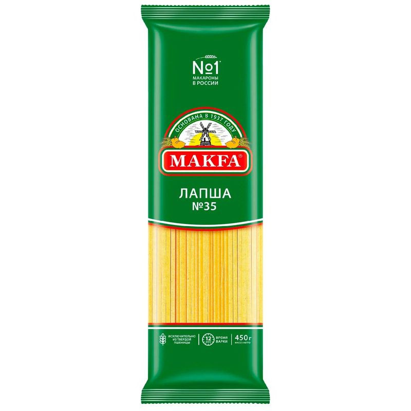 Изображение товара Лапша Makfa спагетти длинная группа А высший сорт 450 г