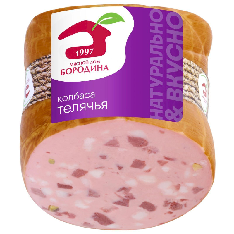 Изображение товара Колбаса МД Бородина Телячья варёная — вкусная и качественная мясная продукция