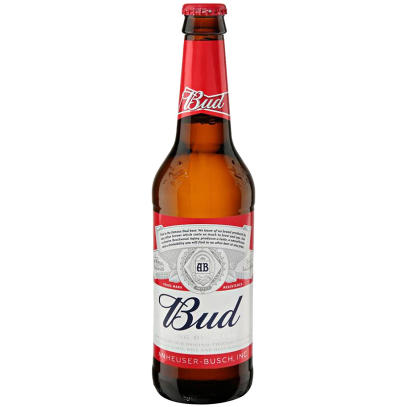 Изображение товара Пиво Bud светлое пастеризованное 5%, 440мл