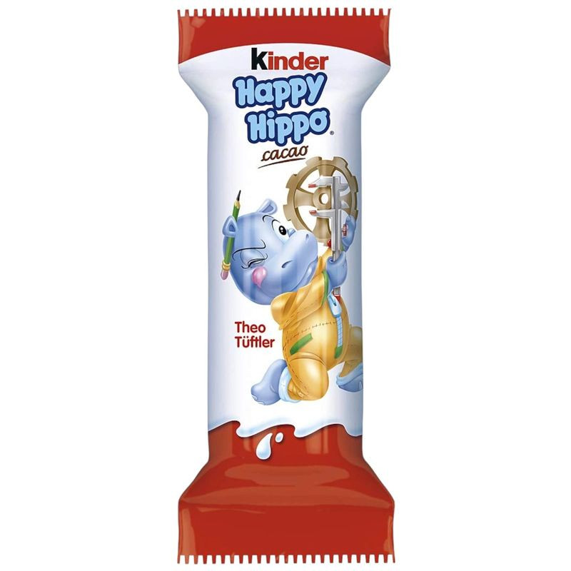 Изображение товара Вафли Kinder Happy Hippo Cacao 20.7 г шоколадное лакомство для сладкоежек