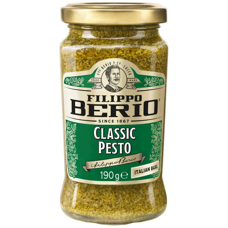 Изображение товара Соус Filippo Berio Песто классический 190мл для пасты и итальянских блюд
