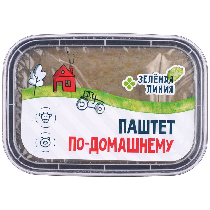 Изображение товара Паштет По-домашнему категории Б Зелёная Линия 160г натуральный вкус