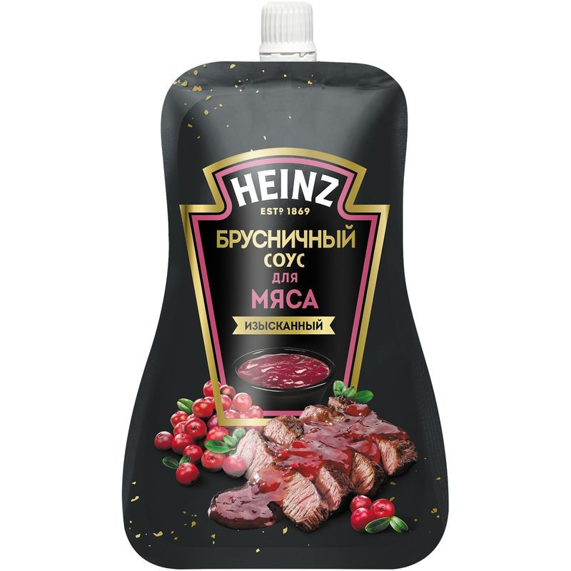 Изображение товара Соус Heinz Брусничный для мяса деликатесный 200мл натуральный