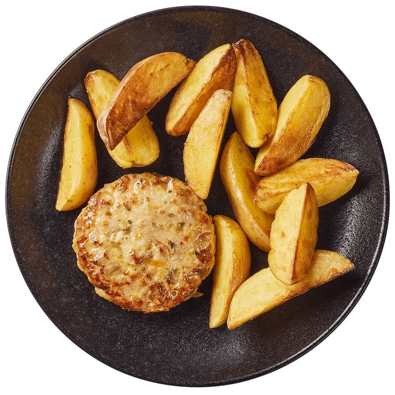 Изображение товара Котлетка куриная с кабачками и картофелем по-деревенски 190г Перекрёсток Select