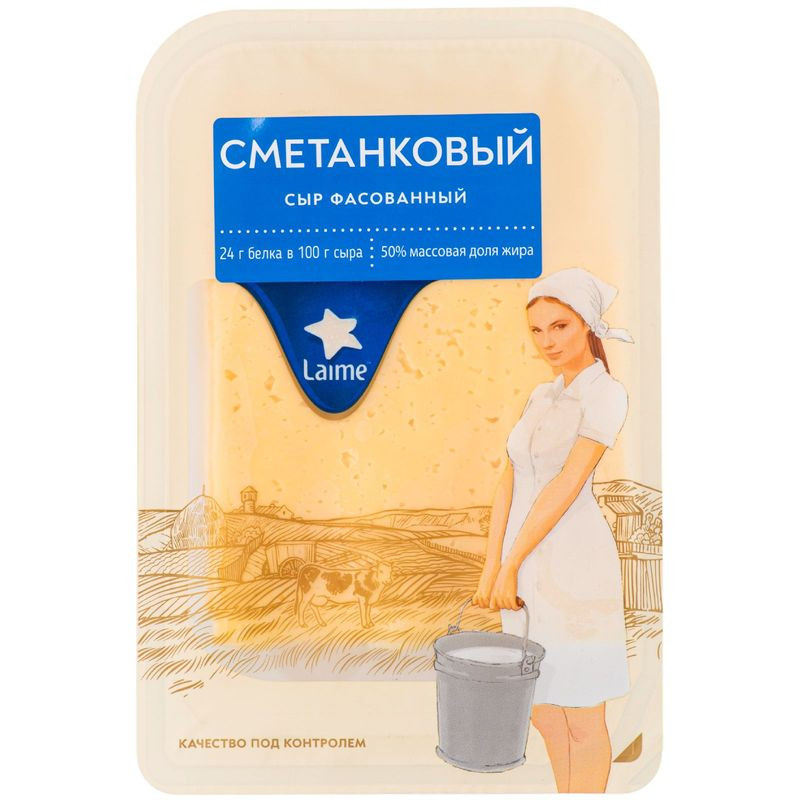 Изображение товара Сыр Laime Сметанковый 50% полутвердый 125 г Россия