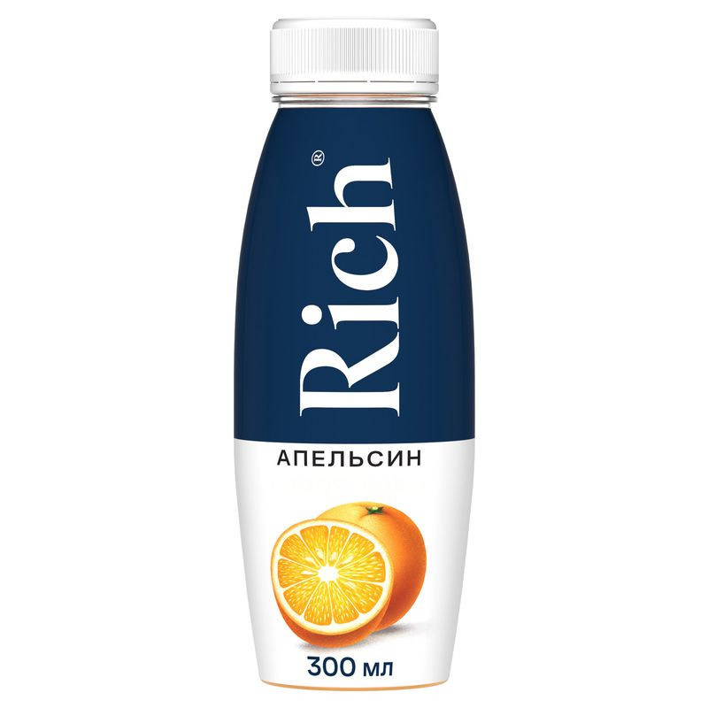 Изображение товара Нектар Rich Апельсиновый с мякотью 300мл натуральный напиток без вредных добавок