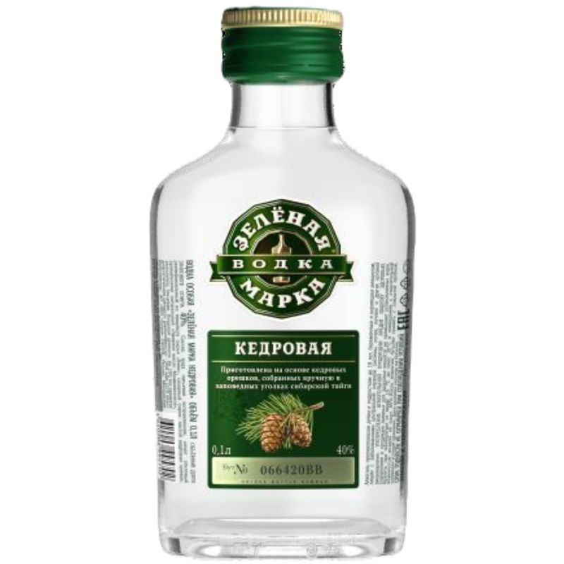 Изображение товара Водка Зеленая марка Кедровая особая 40% 100мл