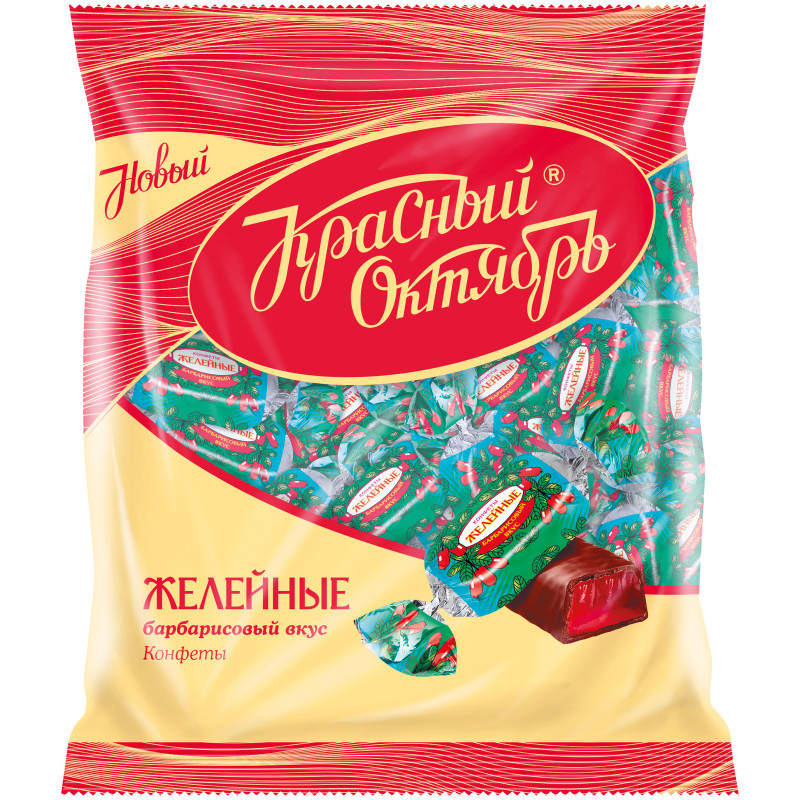 Изображение товара Конфеты Красный Октябрь Желейные барбарисовый вкус, 250г