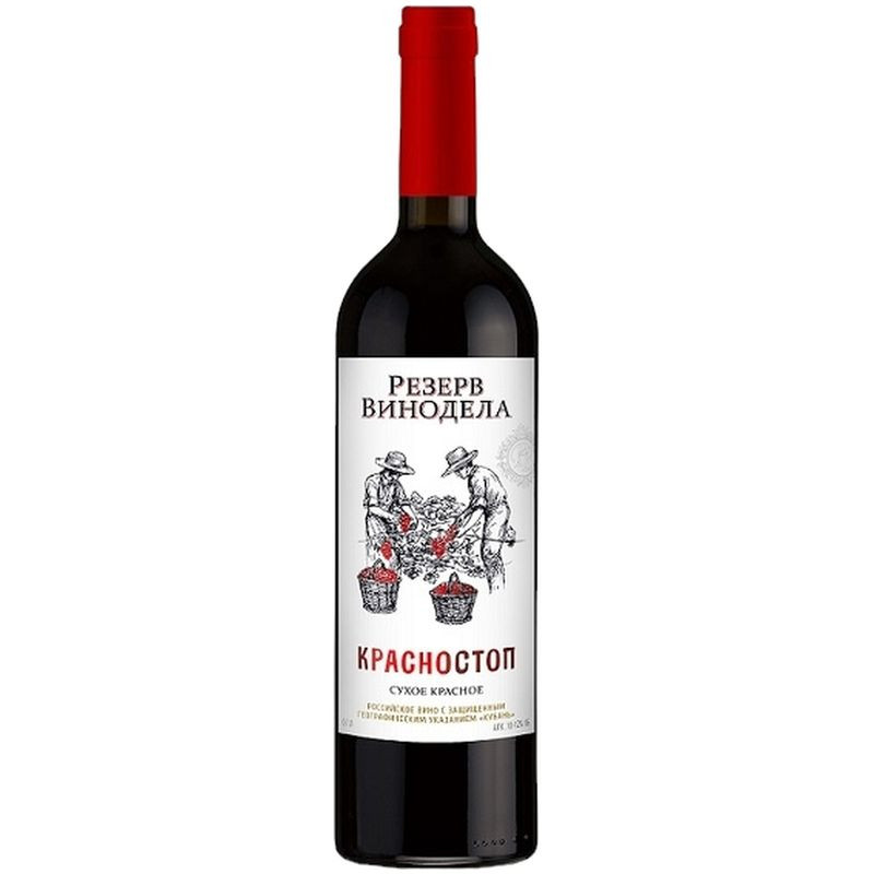 Изображение товара Вино Резерв Винодела Красностоп красное сухое 12% 700мл Россия