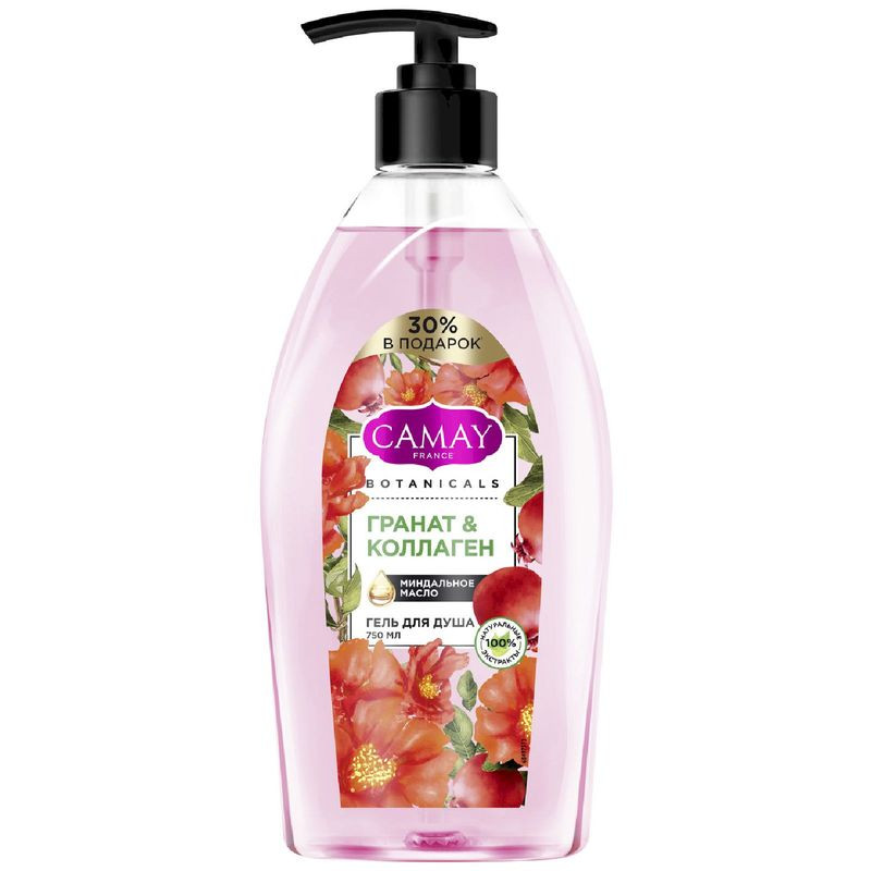 Изображение товара Гель для душа Camay Botanicals Цветы граната 750 мл