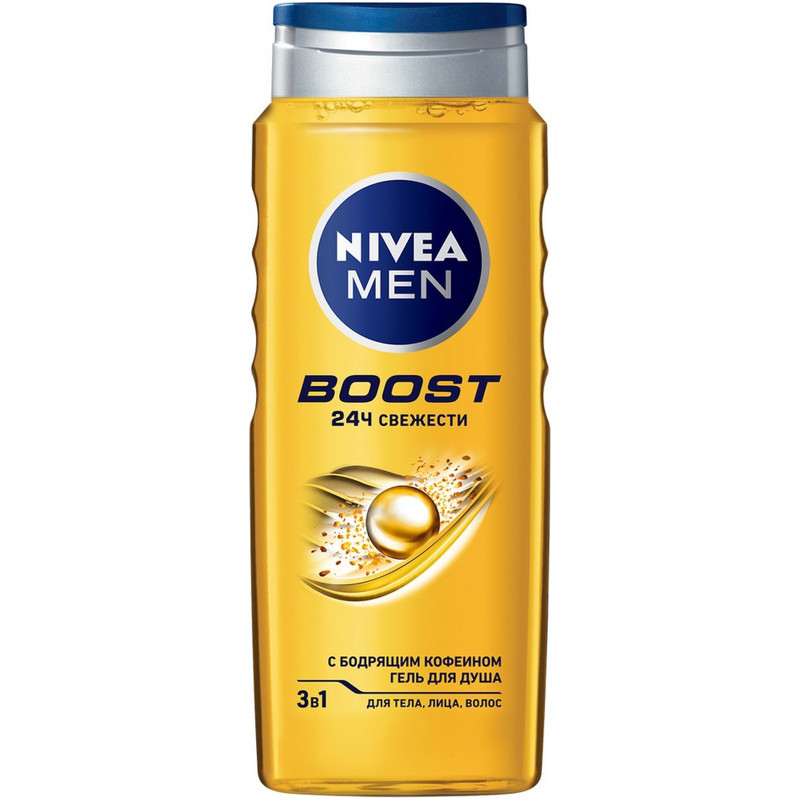 Изображение товара Гель для душа Nivea Men Boost 3в1 для тела-лица-волос, 500мл