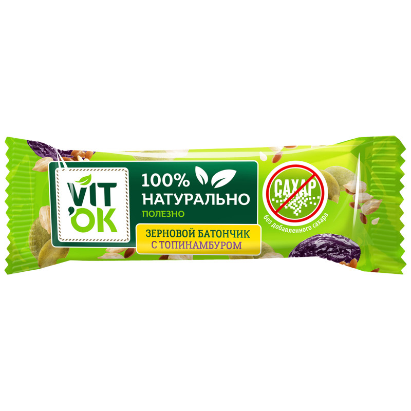 Изображение товара Конфета-батончик Vitok неглазированные с топинамбуром, 30г