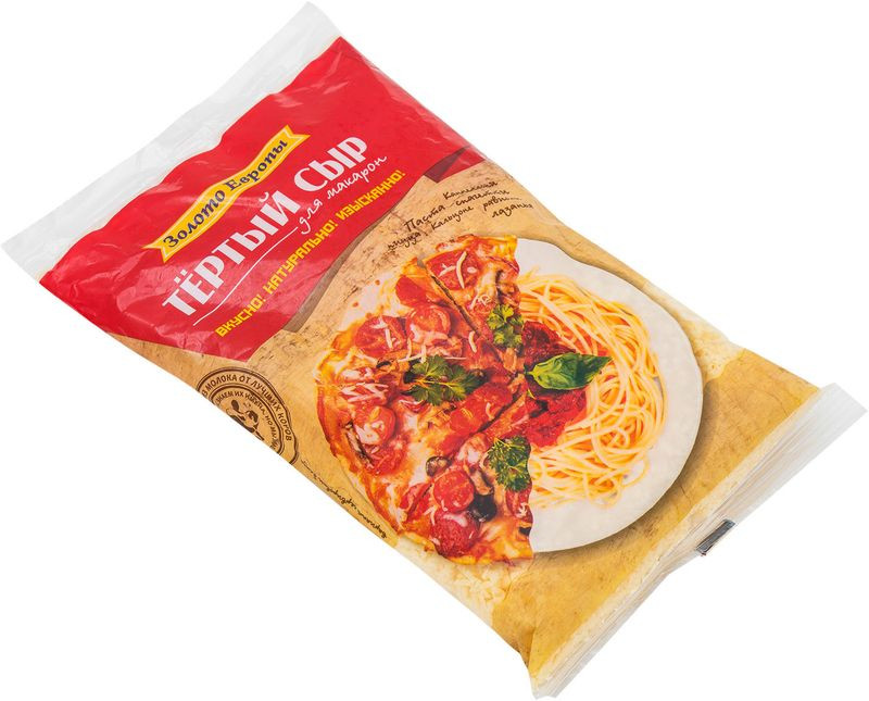 Изображение товара Сыр Золото Европы для макарон тёртый 45% 300г