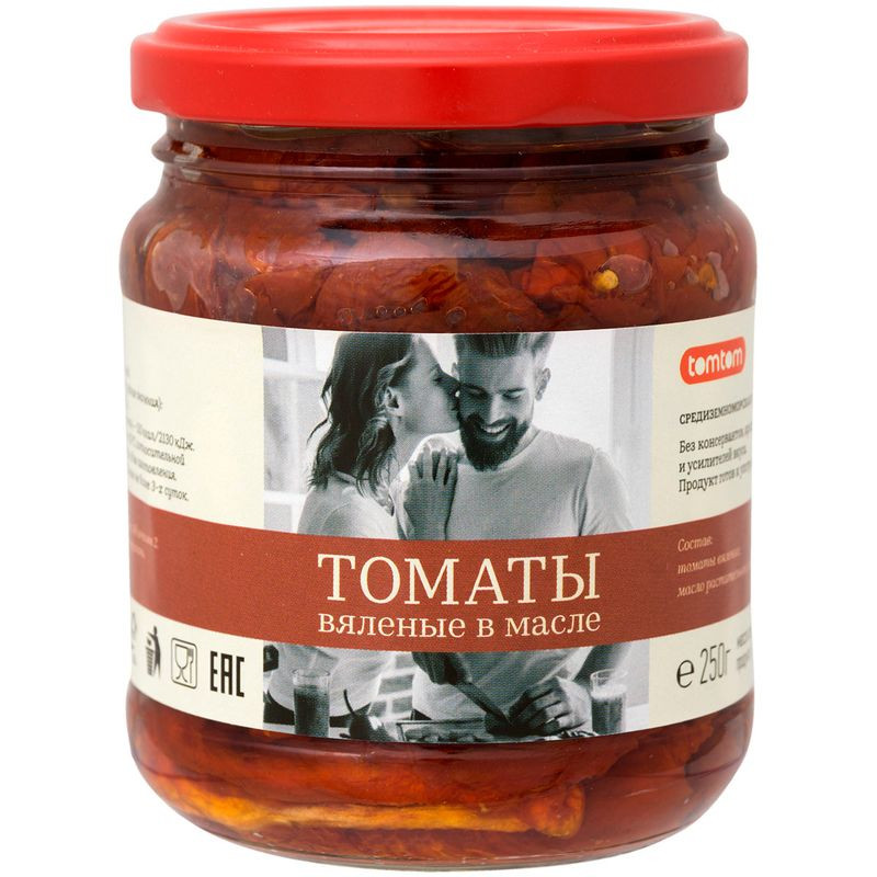 Изображение товара Вяленые томаты в масле Tomtom 250 г натуральный продукт