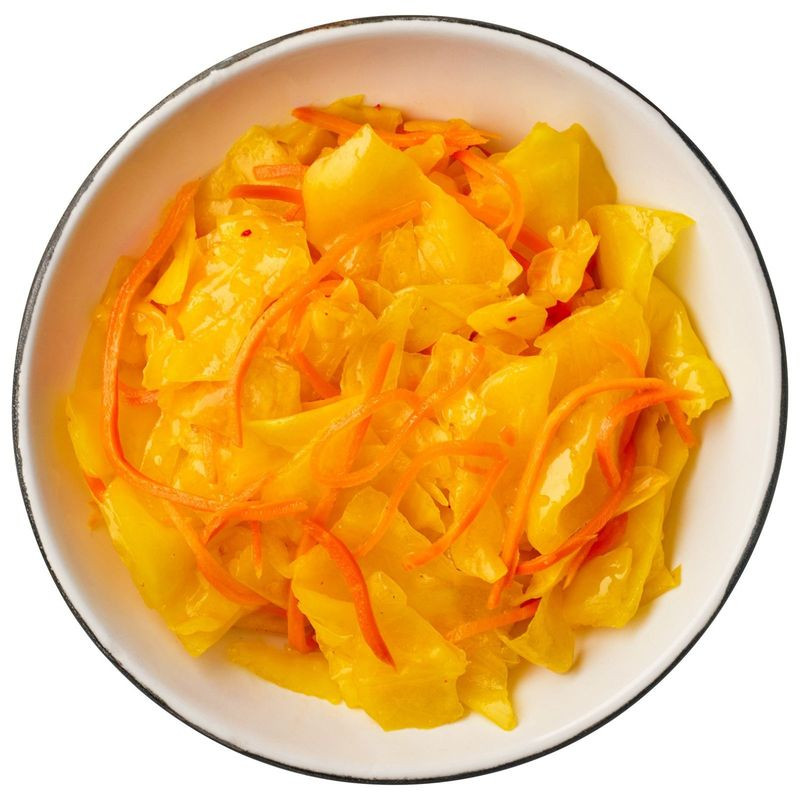 Изображение товара Капуста с морковью по-корейски Перекрёсток Select 200г - острый и вкусный салат для дома и пикников