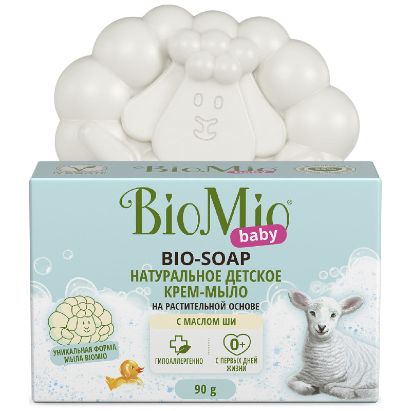 Изображение товара Крем-мыло BioMio Baby Bio-Soap детское с маслом ши, 90г