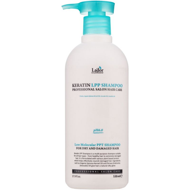Изображение товара Шампунь La'dor с кератином 530 мл для восстановления и блеска волос