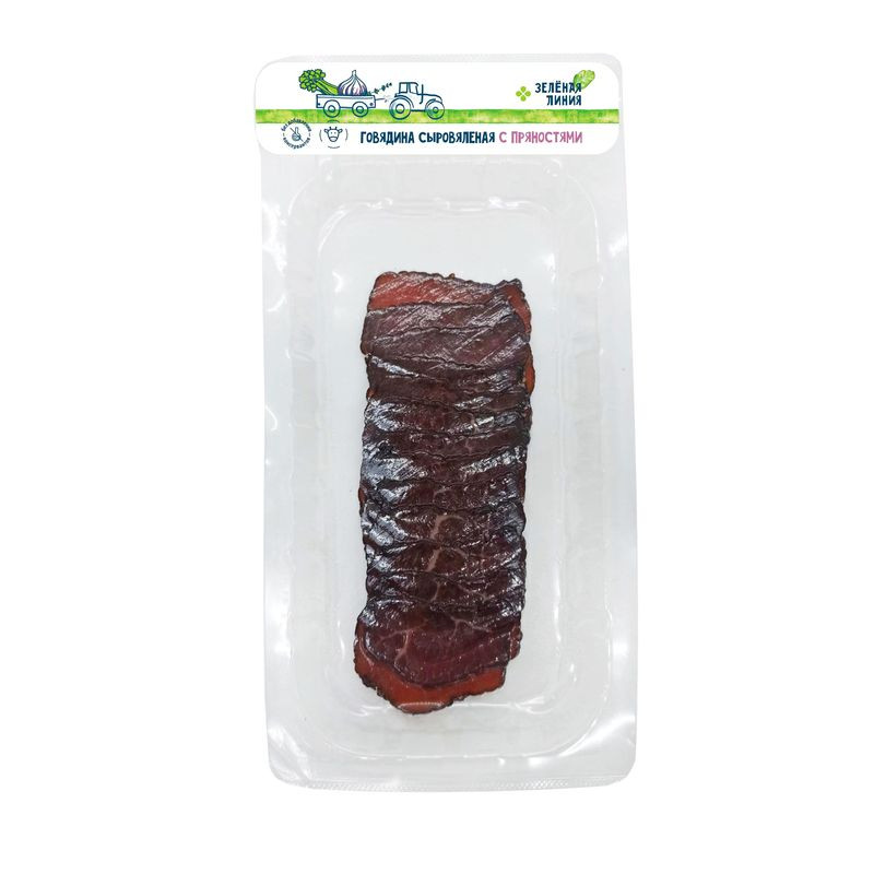 Изображение товара Говядина с пряностями сыровяленая Зелёная Линия 100г
