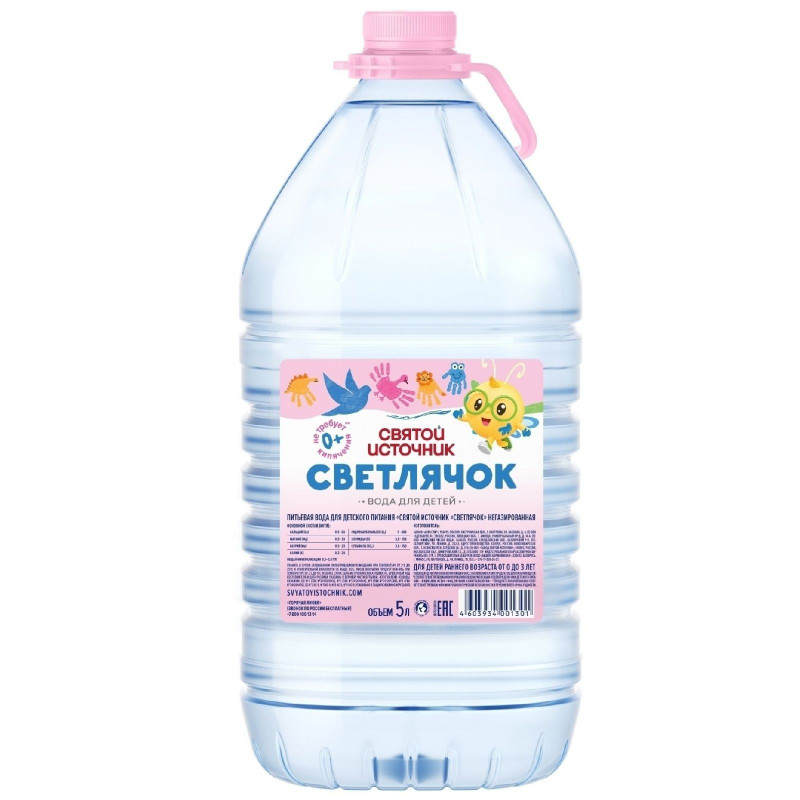 Изображение товара Вода Святой Источник Светлячок питьевая негазированная, 5л