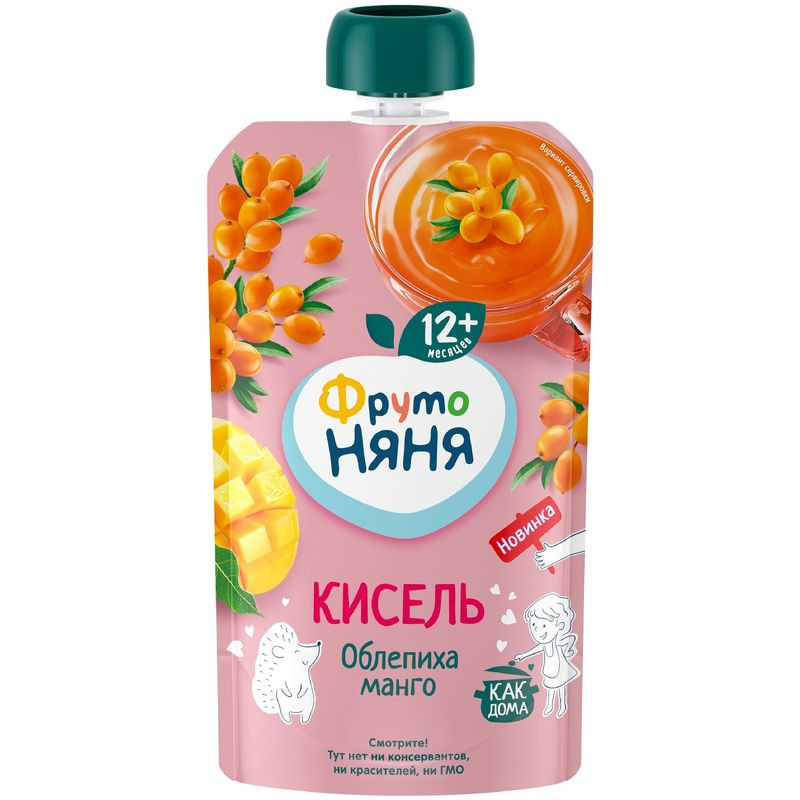 Изображение товара Кисель ФрутоНяня из облепихи и манго для питания детей раннего возраста 12м+, 130г