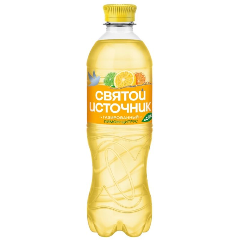 Изображение товара Напиток Святой Источник Вода+Сок цитрусовый газированный 0.5л