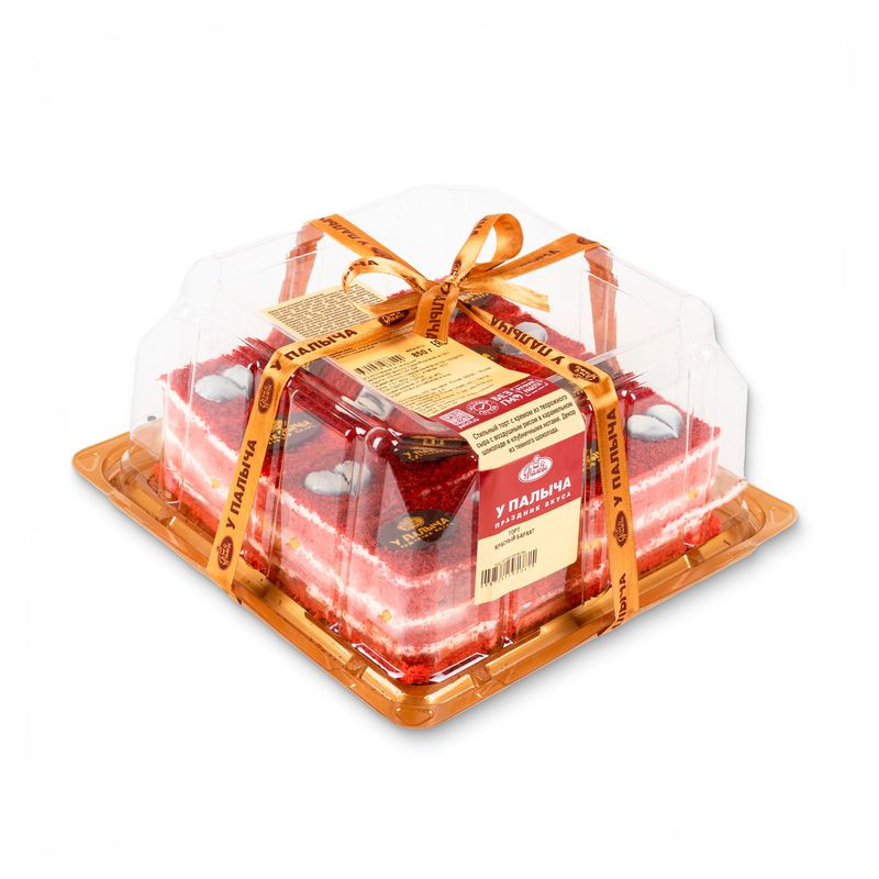 Изображение товара Торт У Палыча Красный бархат 850г бисквитный с кремом и шоколадом