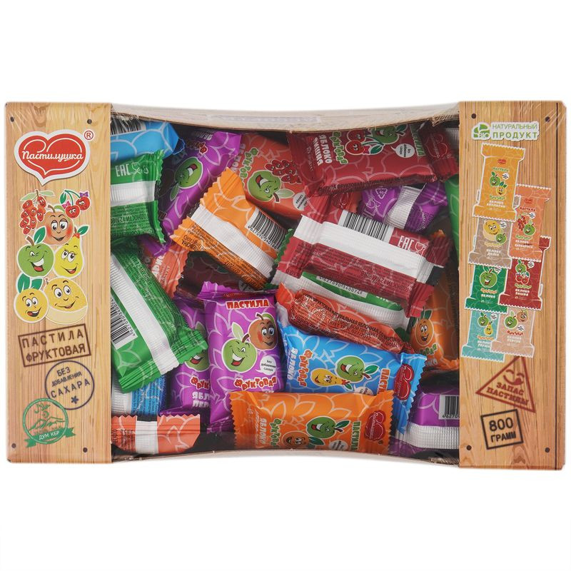 Изображение товара Пастила Пастилушка Ассорти натуральная 800г натуральный фруктовый десерт