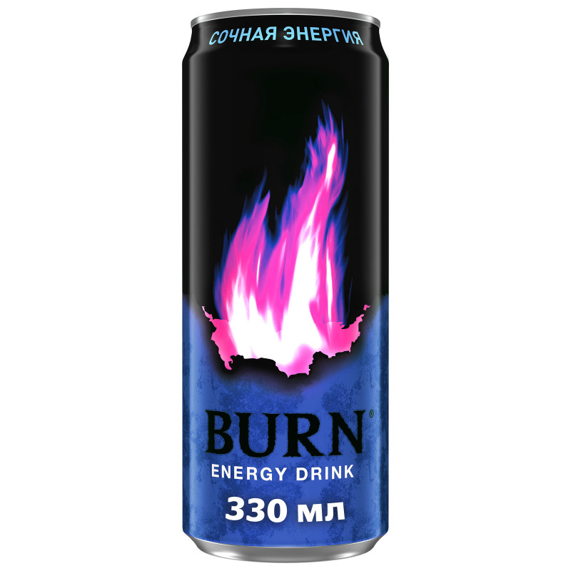 Изображение товара Энергетический напиток сильногазированный Burn Сочная энергия безалкогольный, 330мл