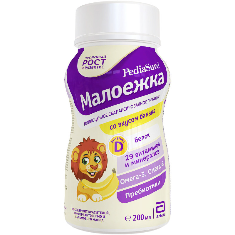 Изображение товара Смесь PediaSure Малоежка со вкусом банана с 1 года, 200мл