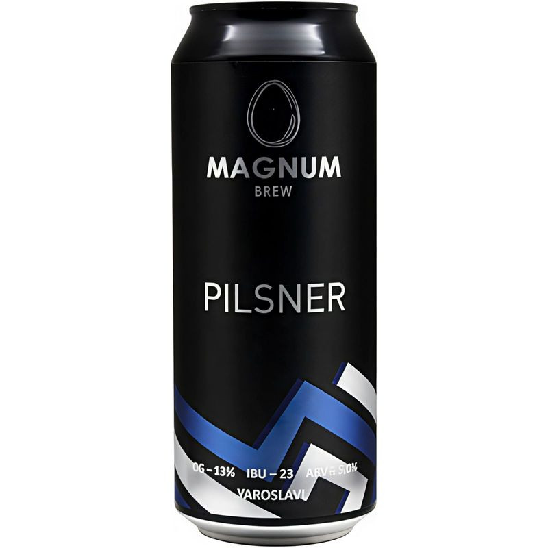 Изображение товара Пиво Магнум Пилснер светлое нефильтрованное 450мл - натуральный и свежий напиток