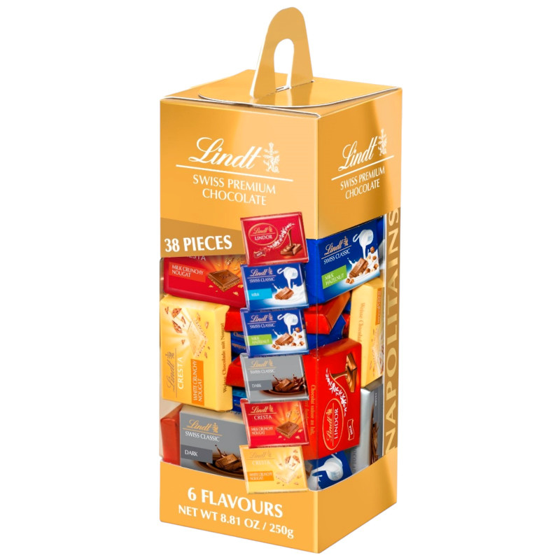 Изображение товара Набор мини-шоколада Lindt Assorted Napolitains Carrier Box, 250г
