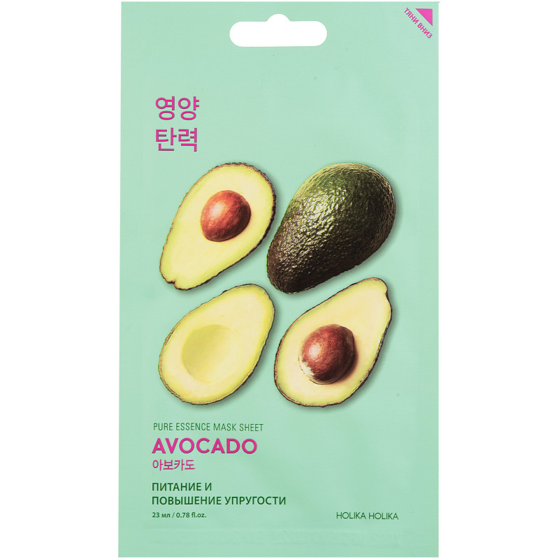 Изображение товара Маска Holika Holika pure essence mask sheet avocado тканевая для лица, 23мл