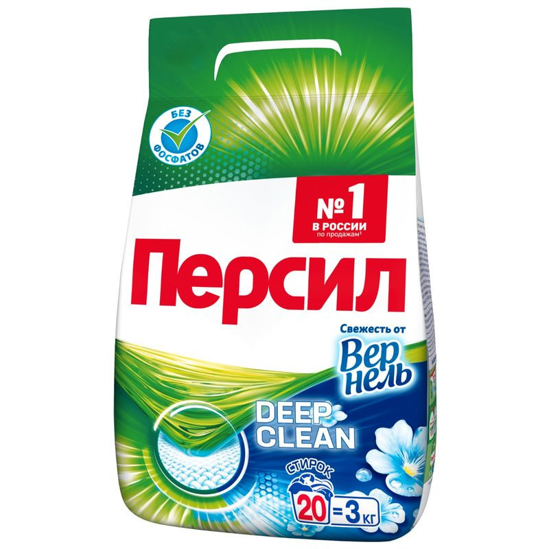 Изображение товара Порошок стиральный Персил Свежесть 3кг для автоматической стирки белого белья