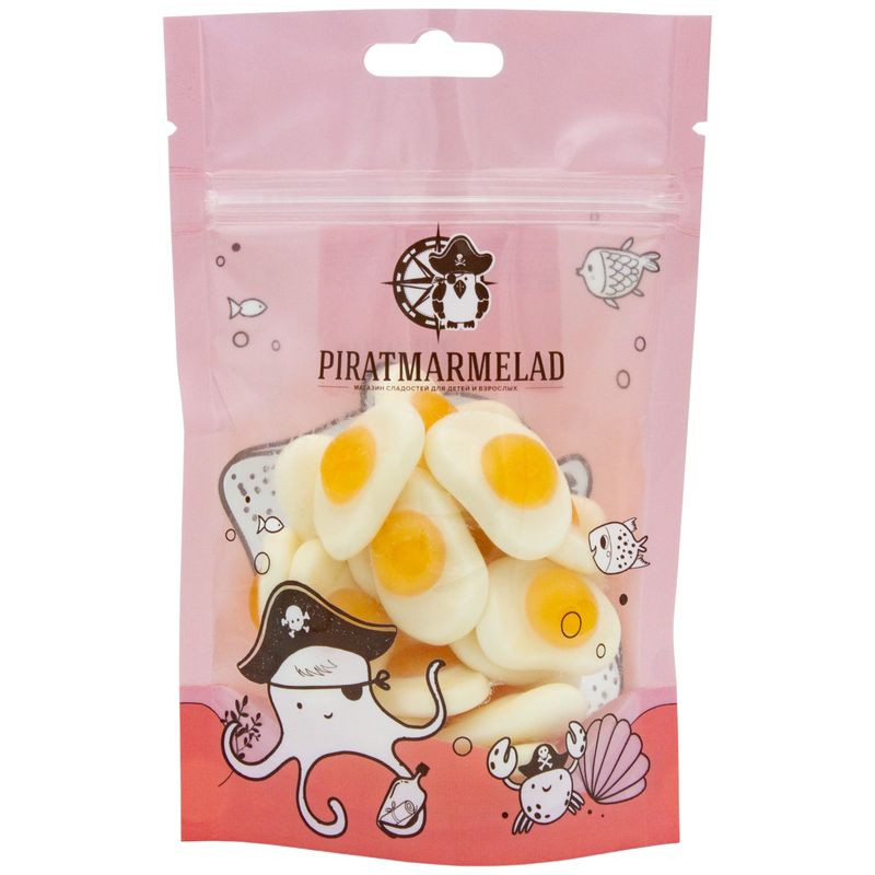 Изображение товара Мармелад Piratmarmelad Яичница 125 г яркое лакомство для сладкоежек