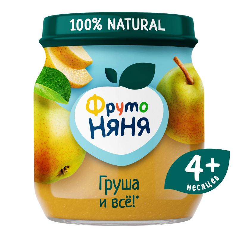 Изображение товара Пюре ФрутоНяня из груш с 4 месяцев, 100г