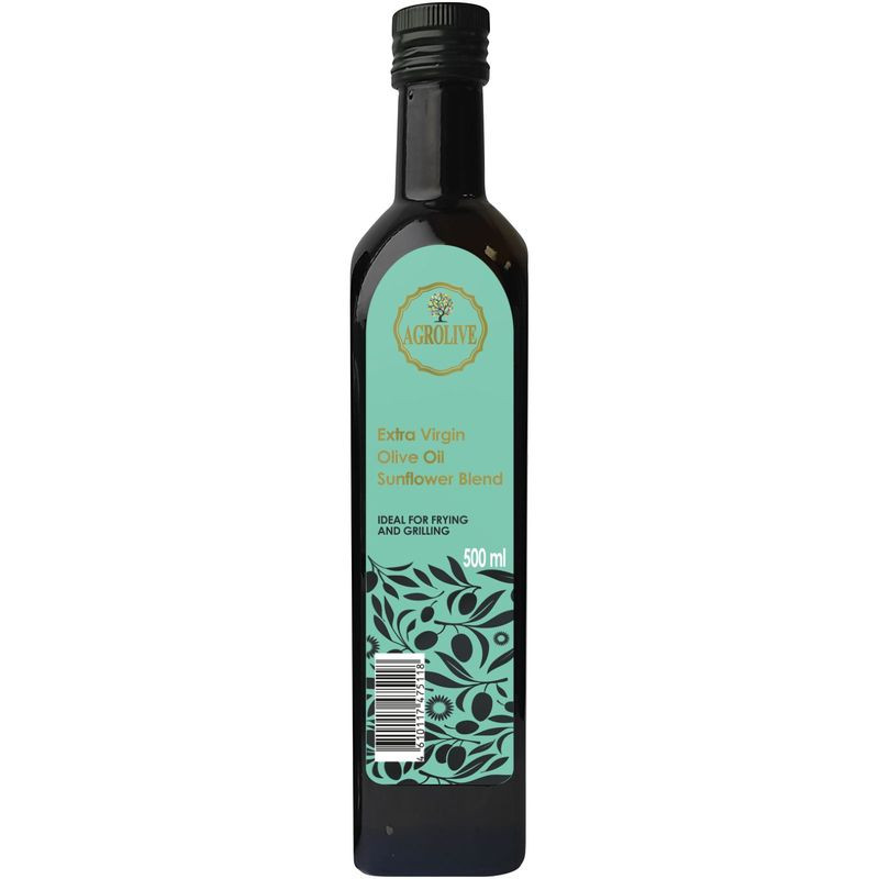 Изображение товара Масло подсолнечное Agrolive рафинированное с оливковым нерафинированным 500мл