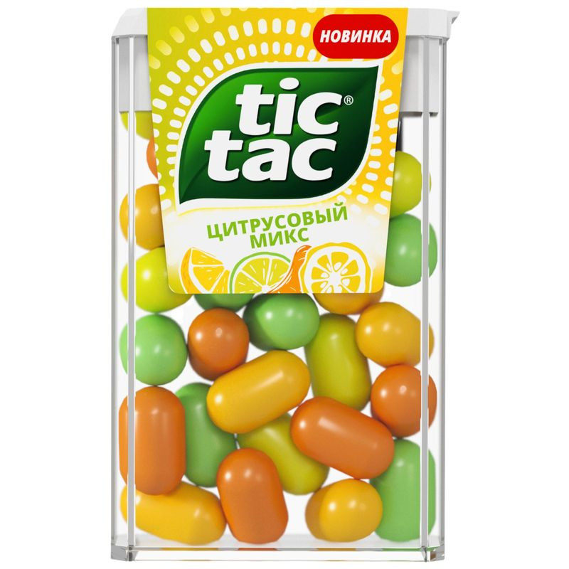 Изображение товара Драже Tic Tac со вкусом цитрусов 16 г - освежающее фруктовое лакомство