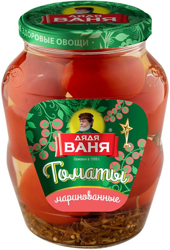 Изображение товара Томаты Дядя Ваня маринованные 680 г натуральные овощные консервы