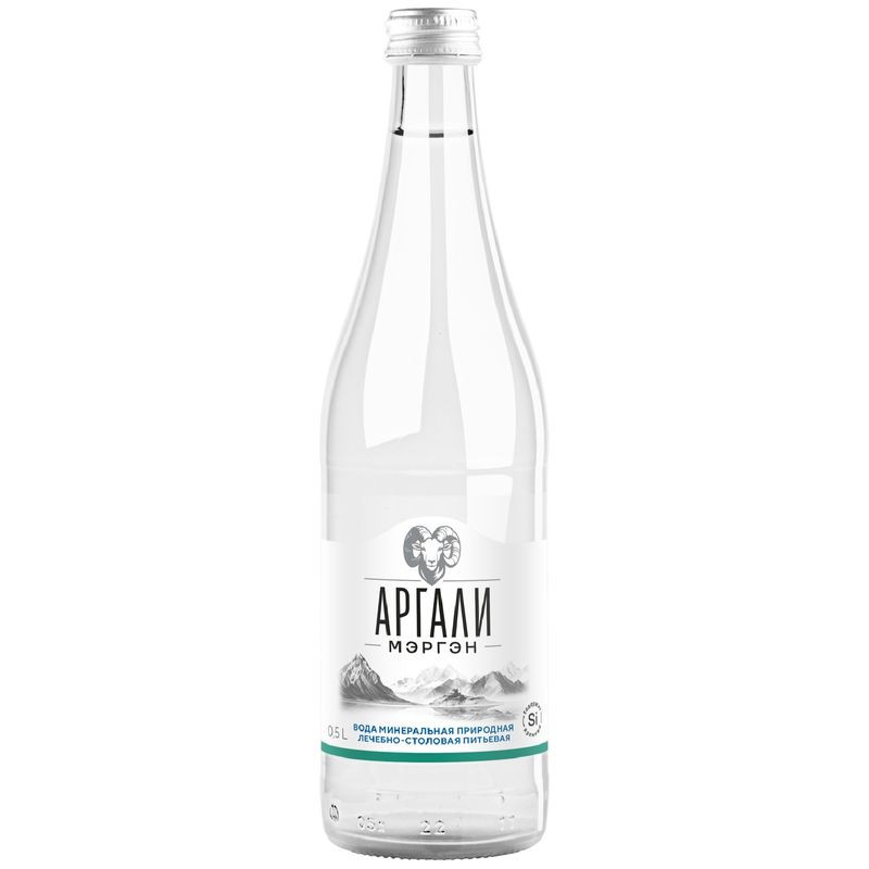 Изображение товара Минеральная газированная лечебно-столовая вода Аргали Мэргэн 500мл
