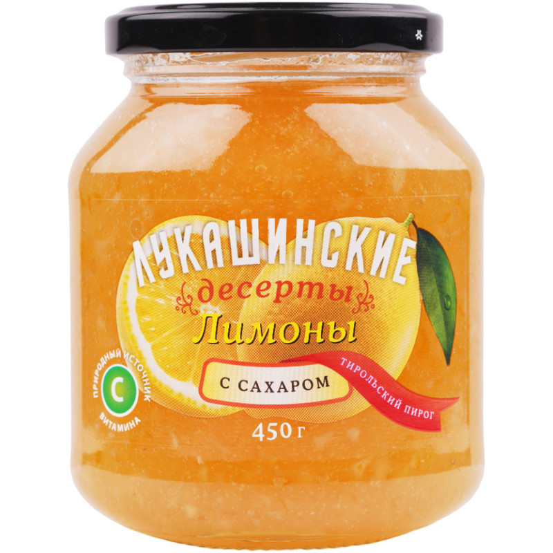 Изображение товара Лимон Лукашинские дробленный с сахаром, 450г