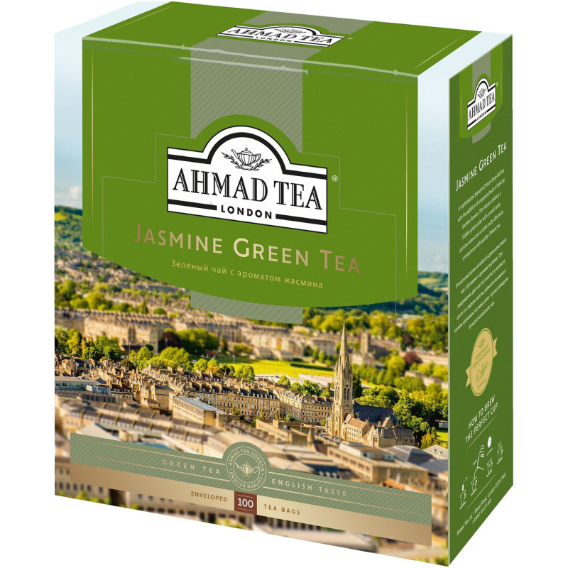 Изображение товара Чай Ahmad Tea зелёный с жасмином в пакетиках, 100х2г