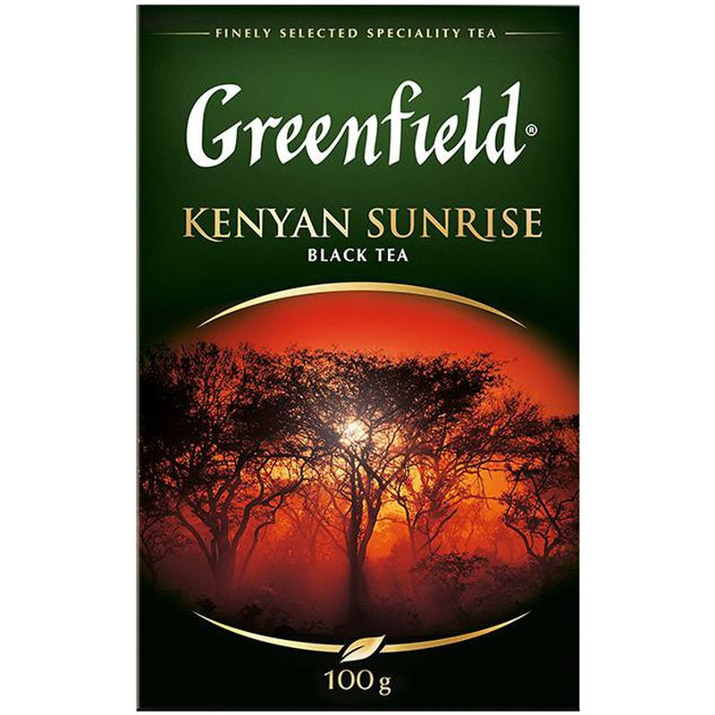 Изображение товара Чай Greenfield Kenyan Sunrise черный байховый 100 г с насыщенным ароматом и натуральным вкусом