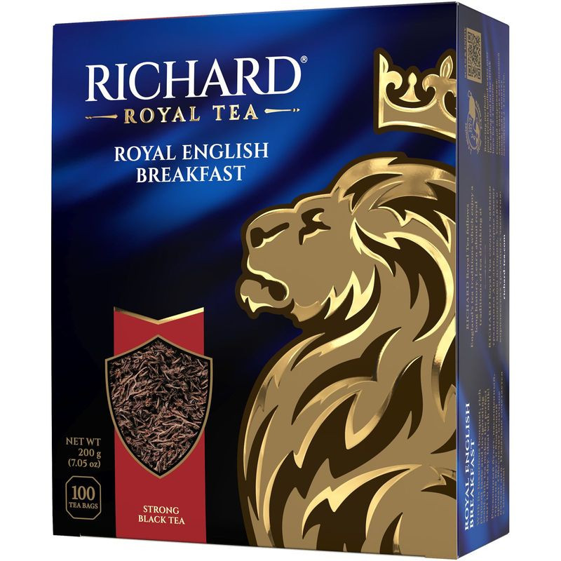 Изображение товара Чай Richard Королевский английский завтрак 100х2г пакетированный черный байховый